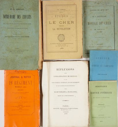 [LOIR ET CHER]. Ensemble de 7 volumes et plaquettes brochés.
- LEMAS, Th. Études...