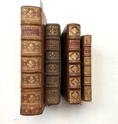 null Ensemble de 4 volumes.
- RIGOLEY DE JUVIGNY. Discours sur le Progrès des Lettres...