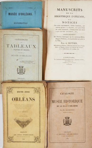 [ORLÉANAIS]. Ensemble de 5 volumes :
- SEPTIER, A. Manuscrits de la Bibliothèque...