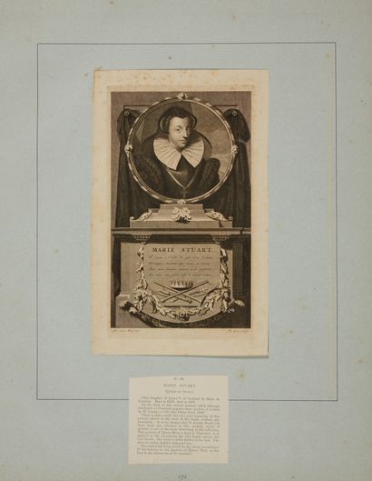 null ALBUM. Marie Stuart Reine de France et d'Écosse. Iconographie. 1 vol. in-plano....