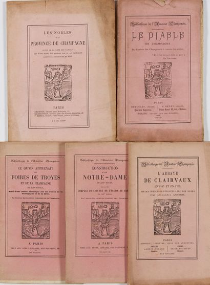 [CHAMPENOIS]. 1 lot de livres brochés dont 4 de la collection Bibliothèque de l'amateur...