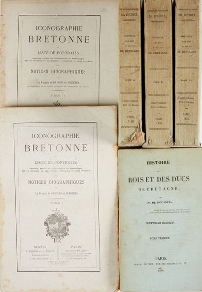 GRANGES DE SURGÈRES Marquis de. Iconographie bretonne ou liste de portraits dessinés,...