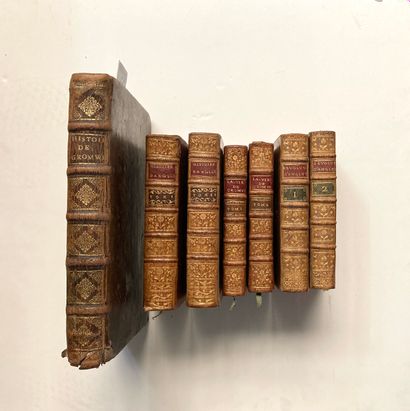 null Ensemble de 7 volumes.
- Histoire d'Olivier Cromwel. Paris, 1691. 1 vol in-4.
-...