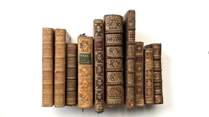 VARIA 
Ensemble de 18 volumes reliés principalement du XVIIIème siècle poèmes et...
