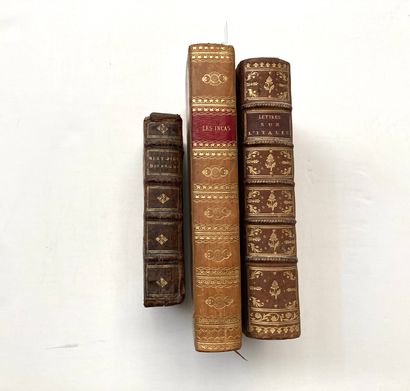 null Ensemble de 3 volumes.
- Lettres sur l'Italie en 1785. Rome, Paris, 1788. 2...