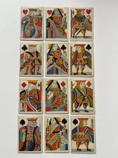 null Jeu de cartes à jouer : Hunt Sons, Londres, c. 1830, gravure sur bois et couleurs...