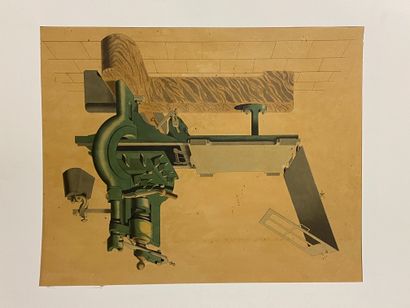 null Ensemble de trois aquarelles représentant des machines outils

Vers 1900

40...