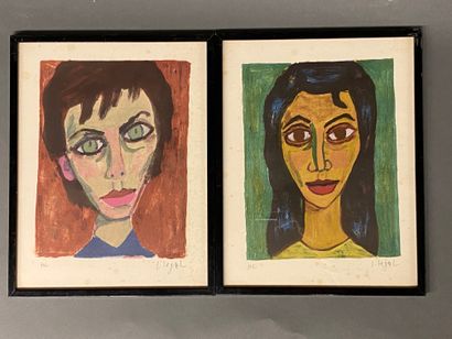 Simon SEGAL (1898-1969) 
Portraits de femme...