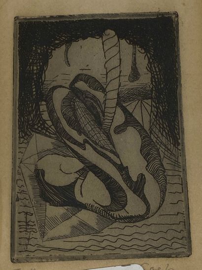 null HENRI GOETZ (1909-1989), d'après 

Suite de deux gravures sur papier

Signées...