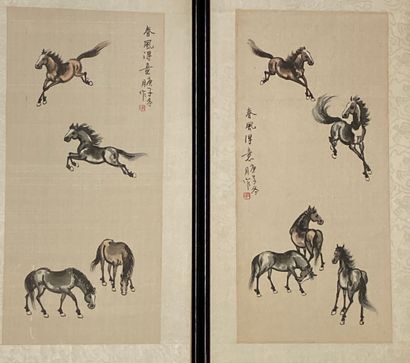 null CHINA


Horses


Two paintings on fabric.


Size : 32 x 15cm