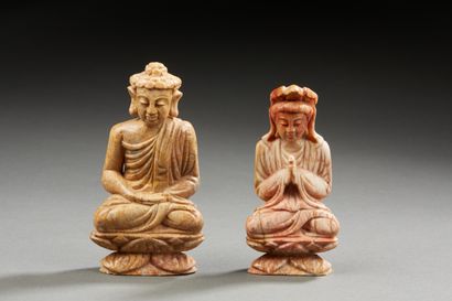 null CHINE


Deux figurines en stéatites scuplté représentant un Bouddha et une Guanyin....