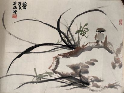 null CHINE


Oiseaux branchés


Deux peintures sur papier


Dim. : 34 x46cm et 35...