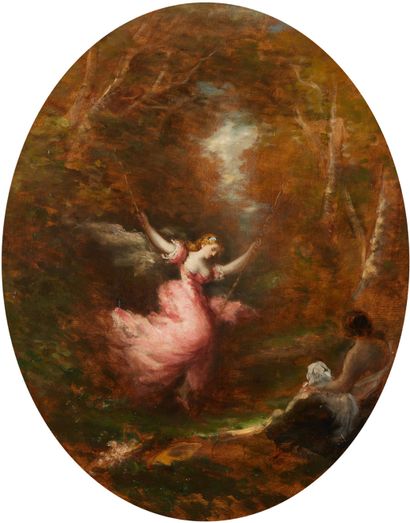 MARIE ABRAHAM ROSALBIN DE BUNCEY (CHÂTILLON-SUR-MARNE 1833 - PARIS 1891) The swing...