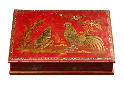 GAME CASE with varnish decoration in imitation...
