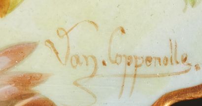 EDMOND VAN COPPENOLLE (1843-1915) PARIS OU LIMOGES Service à dessert comprenant vingt...