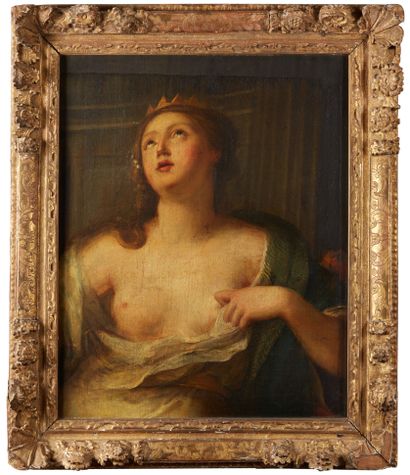 ECOLE ITALIENNE DU XVIIe SIÈCLE, SUIVEUR DE GUIDO CAGNACCI Cleopatra
Canvas
74 x...