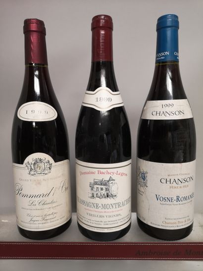 null 3 bouteilles BOURGOGNE du Millésime 1999 - 1 POMMARD 1er Cru "Les Chanlins"...