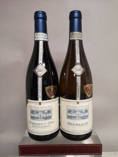 null 2 bouteilles BOURGOGNE DIVERS - 1 POMMARD 1er Cru "Les Charmots" 2007 et 1 MEURSAULT...
