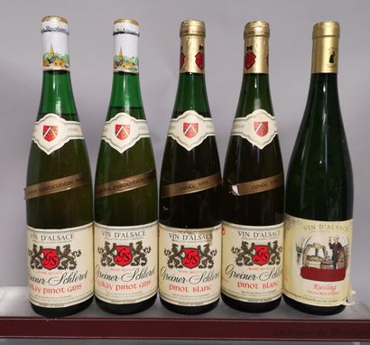 null 5 bottles ALSACE DIVERS TOKAY PINOT GRIS, PINOT BLANC, RIESLING Years 1990

2...