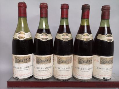 null 5 bouteilles GEVREY CHAMBERTIN - Domaine ARLAUD 1972 

Etiquettes légèrement...