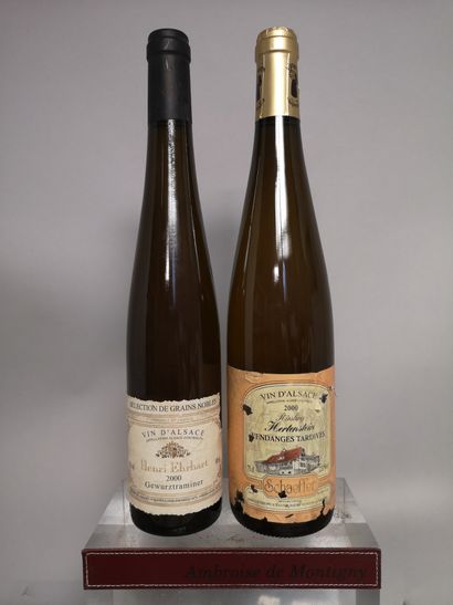 null 2 bottles ALSACE SGN - VT 2000 1 GEWURZTRAMINER "Sélection de grains nobles"...