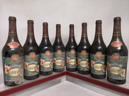 null 8 bouteilles ARBOIS rouge Domaine de MONFORT "Nouveau Millénaire" - Henri Maire...