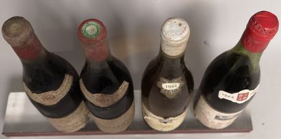 null 4 bouteilles BOURGOGNE A VENDRE EN L'ETAT - 2 POMMARD 1964 - Pierre OLIVIER,...