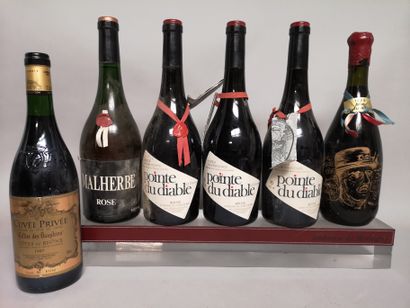 null 6 bouteilles VINS du RHONE et PROVENCE Dont 4 DOMAINE DE LA MALHERBE des Années...