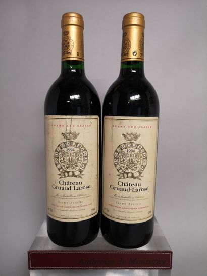 null 2 bouteilles Château GRUAUD LAROSE - 2e GCC Saint Julien 1994 

Etiquettes légèrement...
