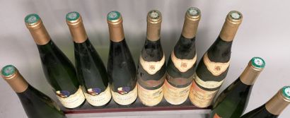 null 9 bouteilles ALSACE A VENDRE EN L'ETAT - 4 RIESLING, 4 GEWURSTRAMINER et 1 ...