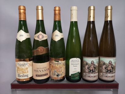 null 6 bottles ALSACE DIVERS SYLVANER, RIESLING, GEWURZTRAMINER, KLEVENER Years 2000

2...