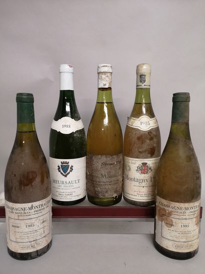 null 5 bouteilles BOURGOGNE BLANC Années 80' A VENDRE EN L"ETAT - 2 CHASSAGNE MONTRACHET...