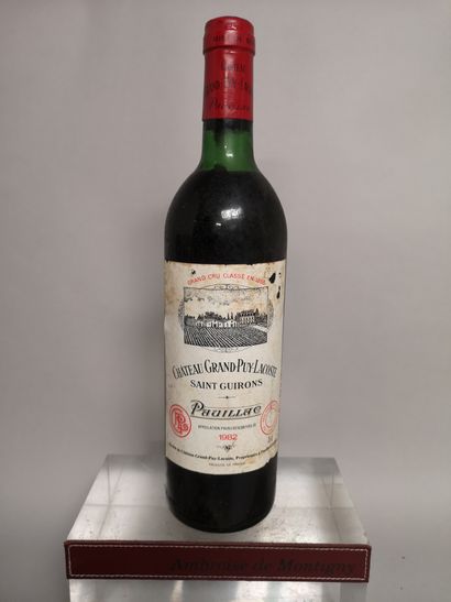 null 1 bouteille Château GRAND PUY LACOSTE - 5e GCC Pauillac 1982 

Etiquette légèrement...