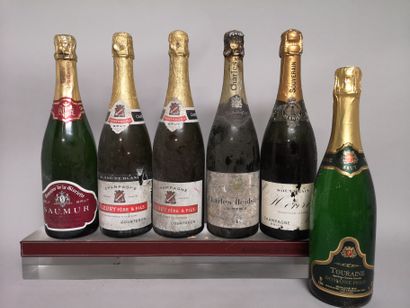 null 6 bouteilles CHAMPAGNES et PETILLANTS DIVERS A VENDRE EN L'ETAT - HENRIOT 1952,...
