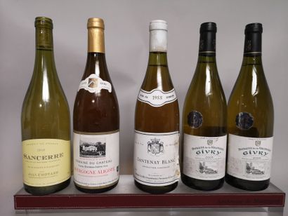 null 5 bouteilles VINS BLANC DIVERS A VENDRE EN L'ETAT 

2 GIVRY 2005, ALIGOTE 2000,...