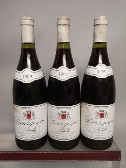 null 3 bouteilles BOURGOGNE " Palotte" - Robert COLINOT 1989 

Etiquettes légèrement...