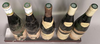 null 5 bouteilles ALSACE DIVERS A VENDRE EN L'ETAT 3 RIESLING et 2 GEWURZTRAMINER...