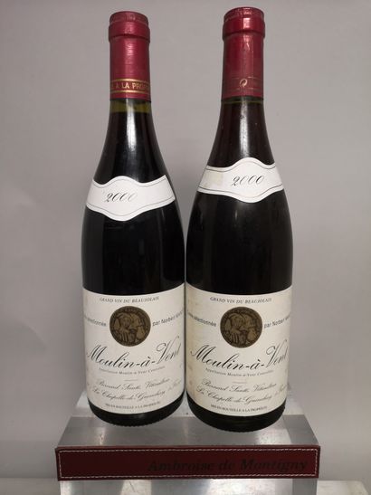 null 2 bottles MOULIN à VENT - Bernard SANTE 2000

Slightly stained labels.