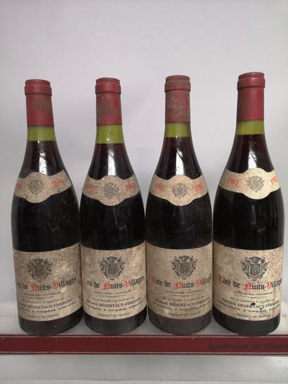 null 4 bouteilles COTE de NUITS VILLAGES - DESERTAUX FERRAND 1983 

Etiquettes t...