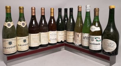 null 12 bouteilles VINS de La LOIRE DIVERS A VENDRE EN L'ETAT - MONTLOUIS, SAVENIERES,...