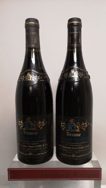 null 2 bouteilles BEAUNE "Chaume Gaufriot" - Henri CLERC 1997 

Etiquettes légèrement...