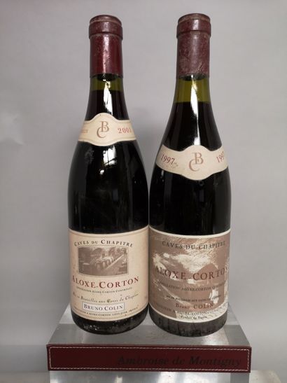 null 2 bouteilles ALOXE-CORTON - Bruno COLIN 1 de 1997 et 1 de 2001 

Etiquettes...
