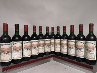 null 12 bouteilles CLOS LA LANDE de GRAVET - Saint Emilion 3 de 1985, 3 de 1986,...