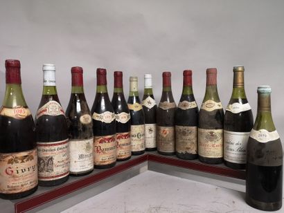 null 12 bouteilles BOURGOGNE A VENDRE EN L'ETAT - POMMARD, GEVREY CHAMBERTIN, ALOXE-CORTON,...