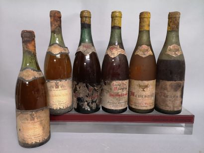 null 6 bouteilles BOURGOGNE et CHABLIS A VENDRE EN L'ETAT - 1 CHABLIS 1937 J. DROUHIN,...