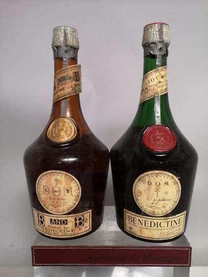 null 2 bouteilles BENEDICTINE - D.O.M A VENDRE EN L'ETAT