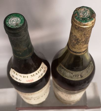 null 2 bottles COTES DU JURA "Ussy le Vif" MONOPOLE - Henri MAIRE 1 of 1976 and 1...