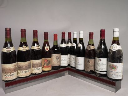 null 12 bouteilles BEAUJOLAIS DIVERS A VENDRE EN L'ETAT - CHENAS, JULIENAS, MOULIN...