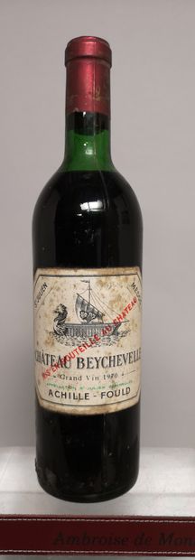 null 1 bouteille Château BEYCHEVELLE - 4é Gcc Saint Julien 1970 

Etiquette tachée,...