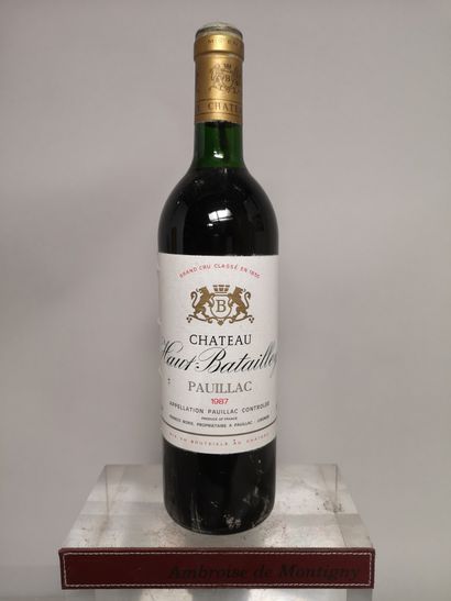 null 1 bouteille Château HAUT BATAILLEY - 5e Gcc Pauillac 1987 

Etiquette légèrement...